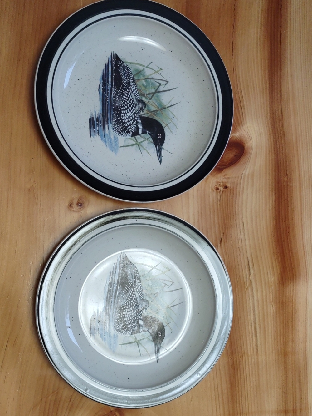 LOON LAKE Scotty Z Vintage Folk Craft Dinner Plates (Set Of 2)